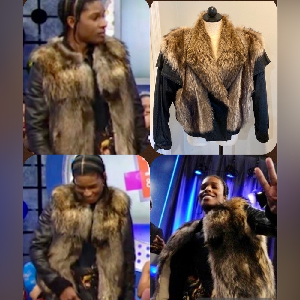 Faux Fur Trim Bomber Jacket - Brown